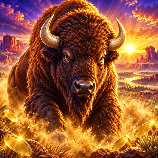 Buffalo herd symbols across the Buffalo Rising Megaways reels
